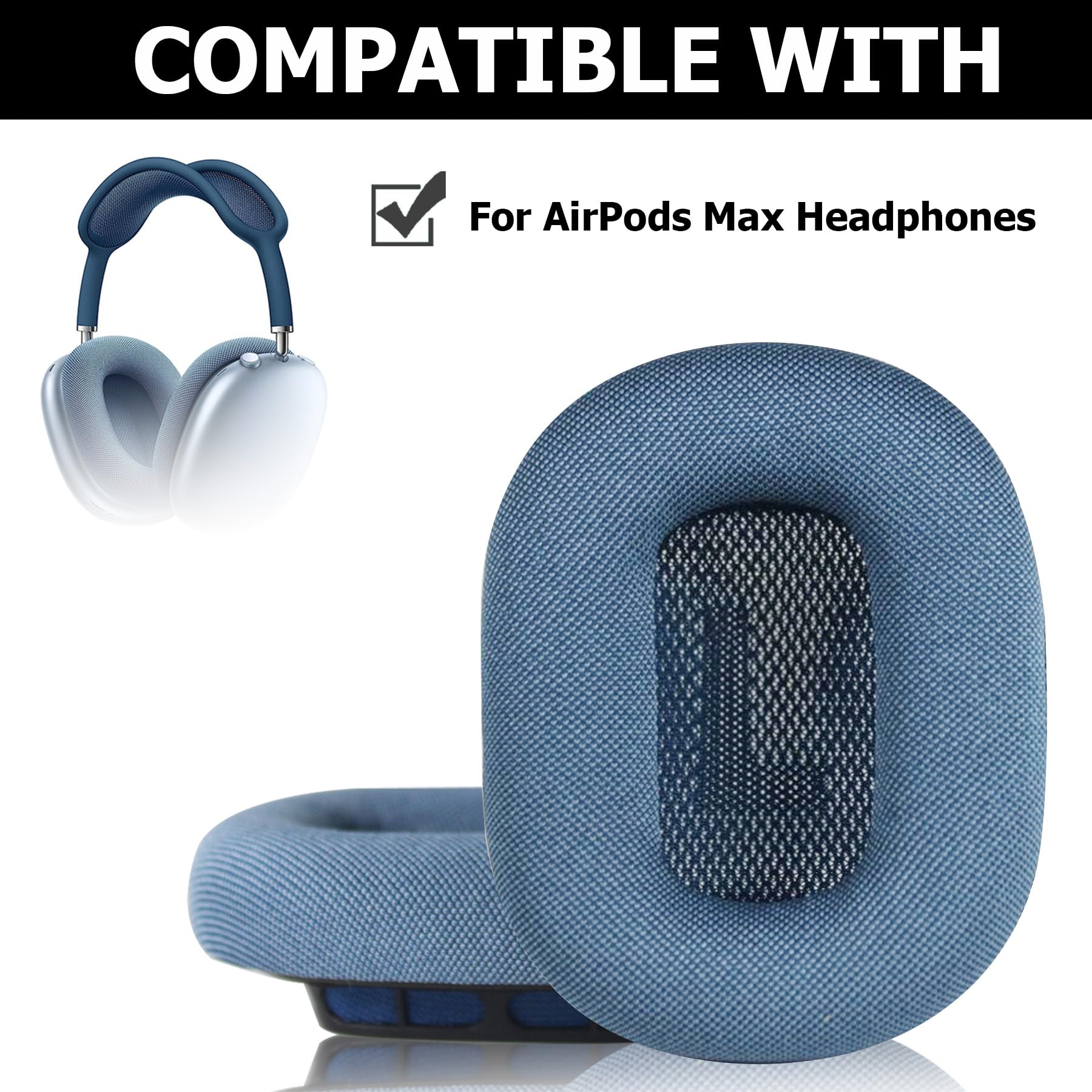 AirPods Max用 交換イヤークッション　新品 Amazon | イヤークッション Apple AirPods Maxヘッドホン用 メッシュ